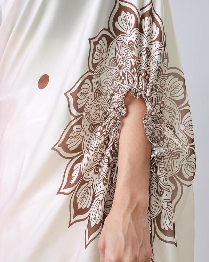 ✨ Satin Silk Printed Kaftan Saree ✨