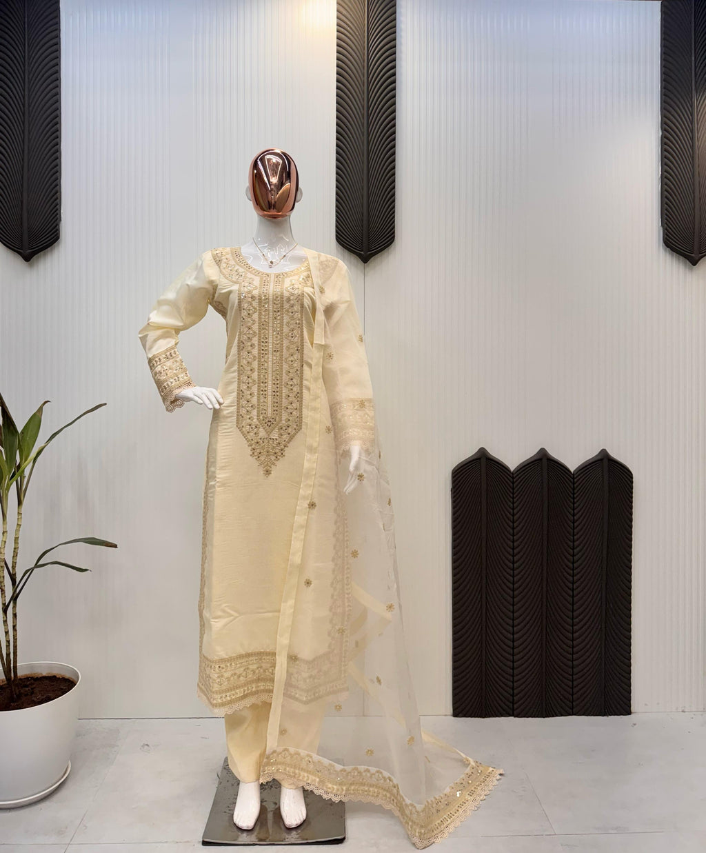 💃 Premium Roman Silk Suit Set with Elegant Embroidery & Designer Dupatta 💃