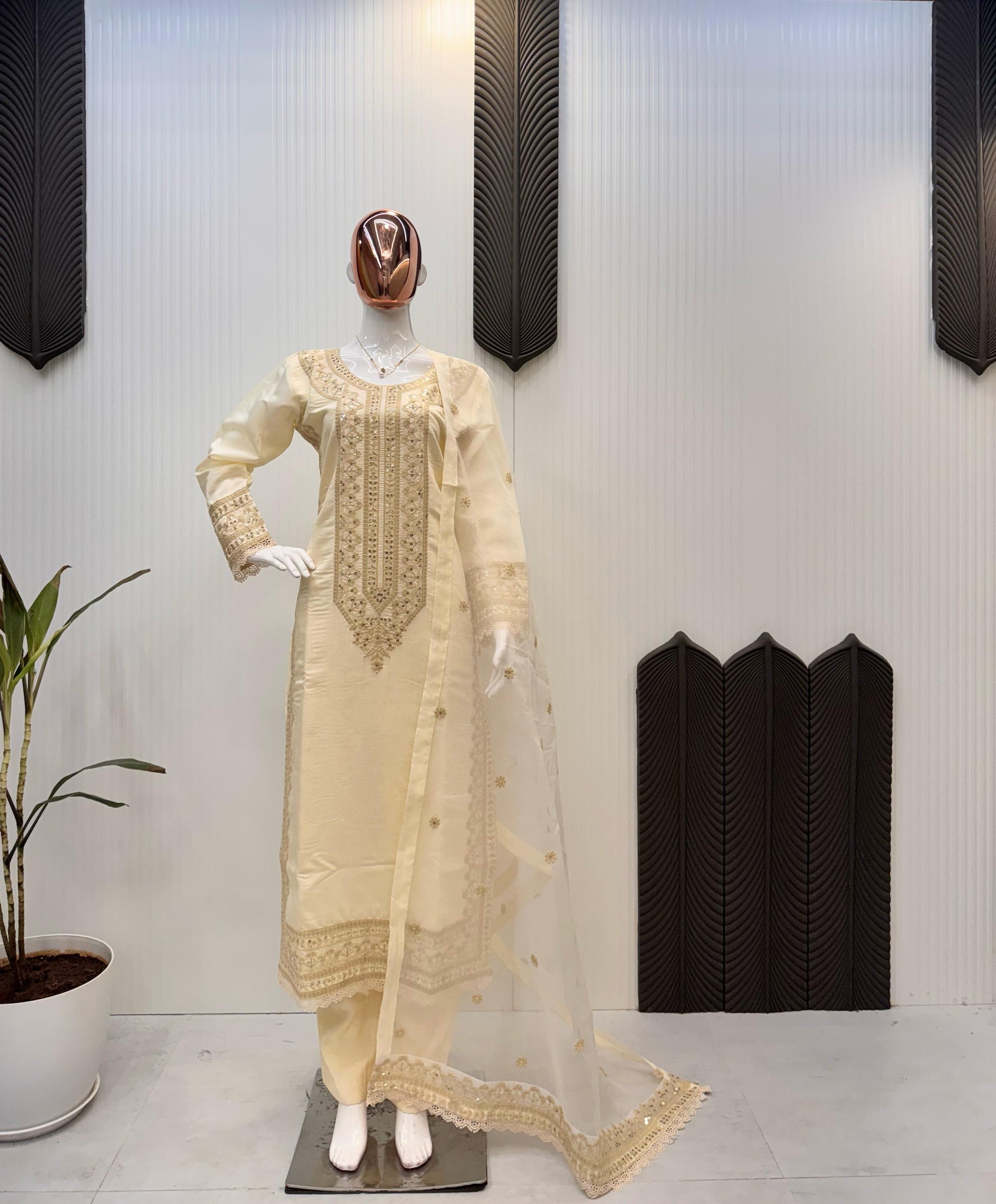💃 Premium Roman Silk Suit Set with Elegant Embroidery & Designer Dupatta 💃