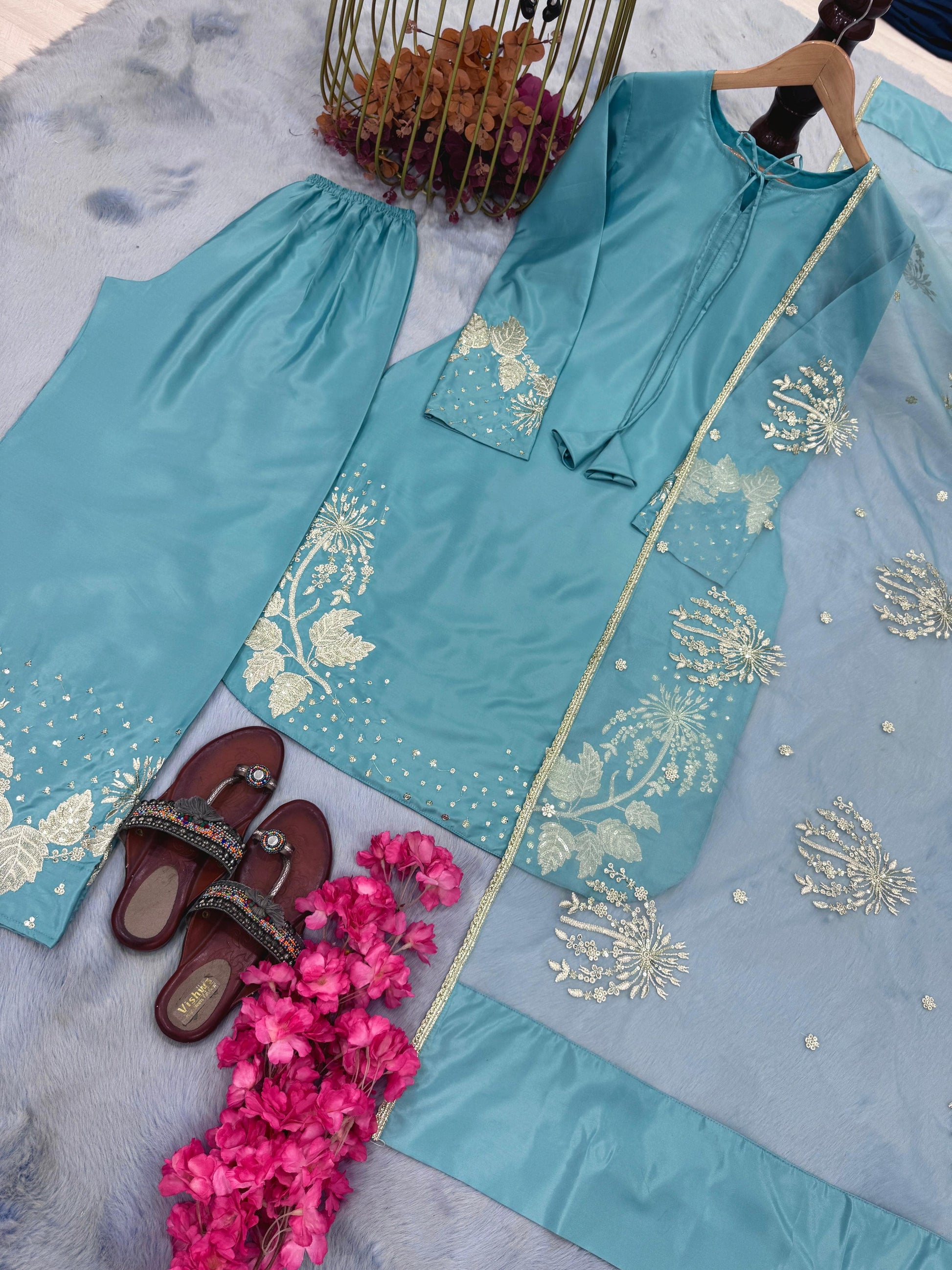 💃 Stunning Party Wear Natural Crepe Set with Dupatta | Ready to Rock! 💥