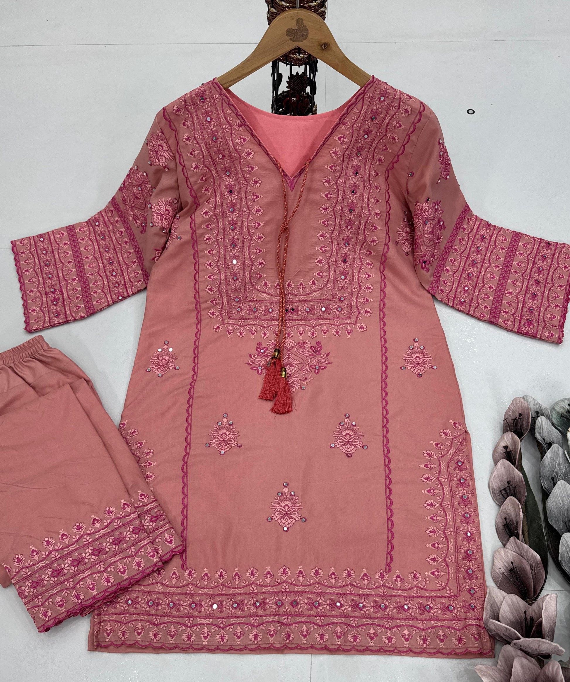 💖 New Designer Heavy Cotton Salwar Suit with Real Mirror Work 💖