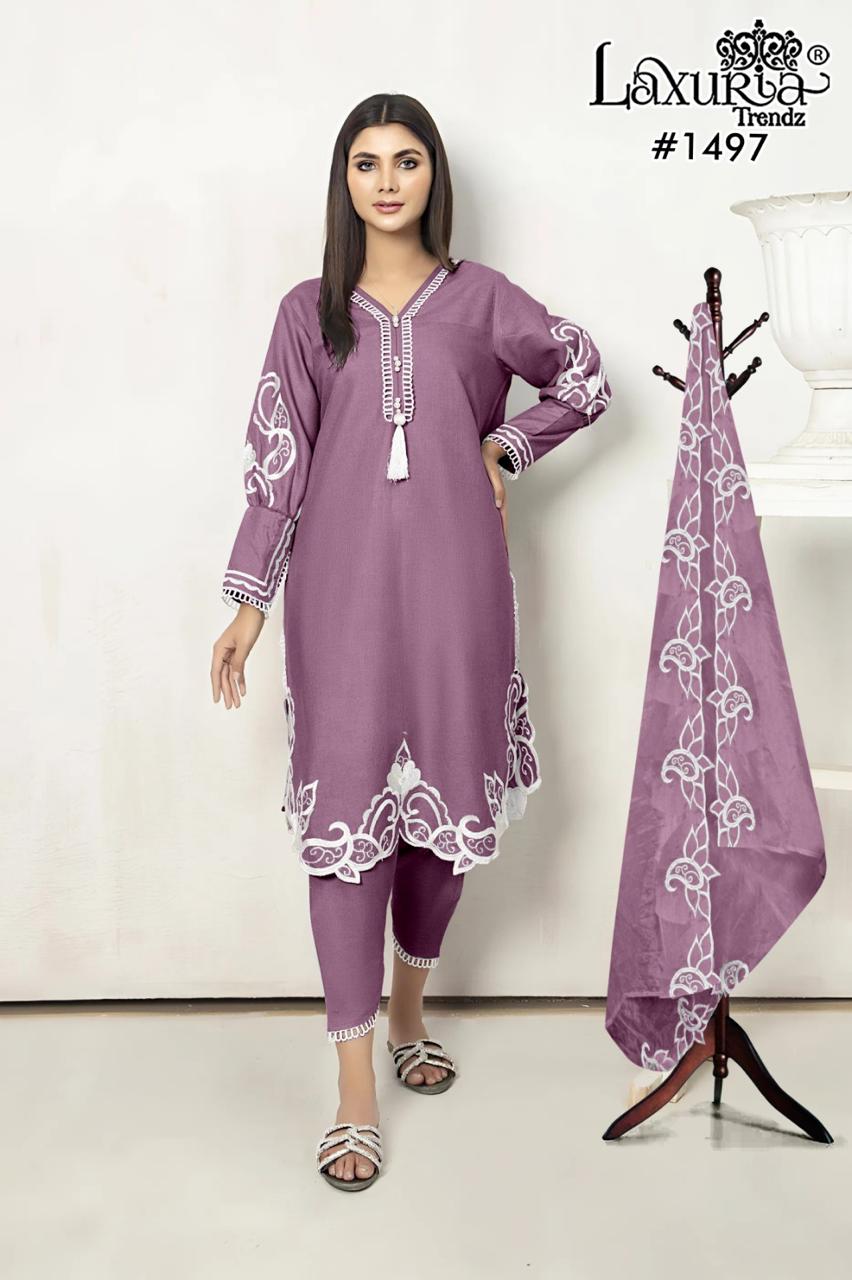 ✨ Premium Zam Satin Designer Tunic Set with Embroidered ✨