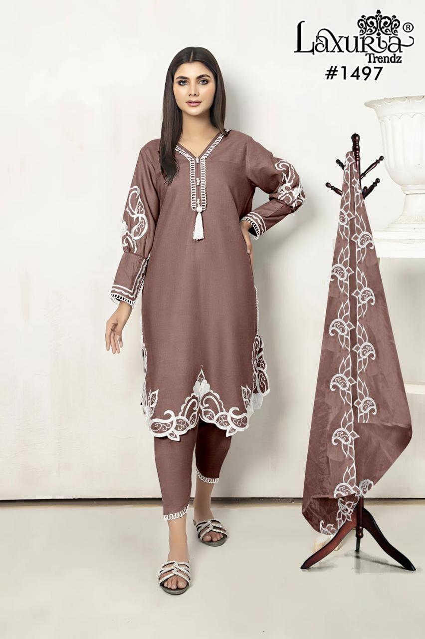 ✨ Premium Zam Satin Designer Tunic Set with Embroidered ✨