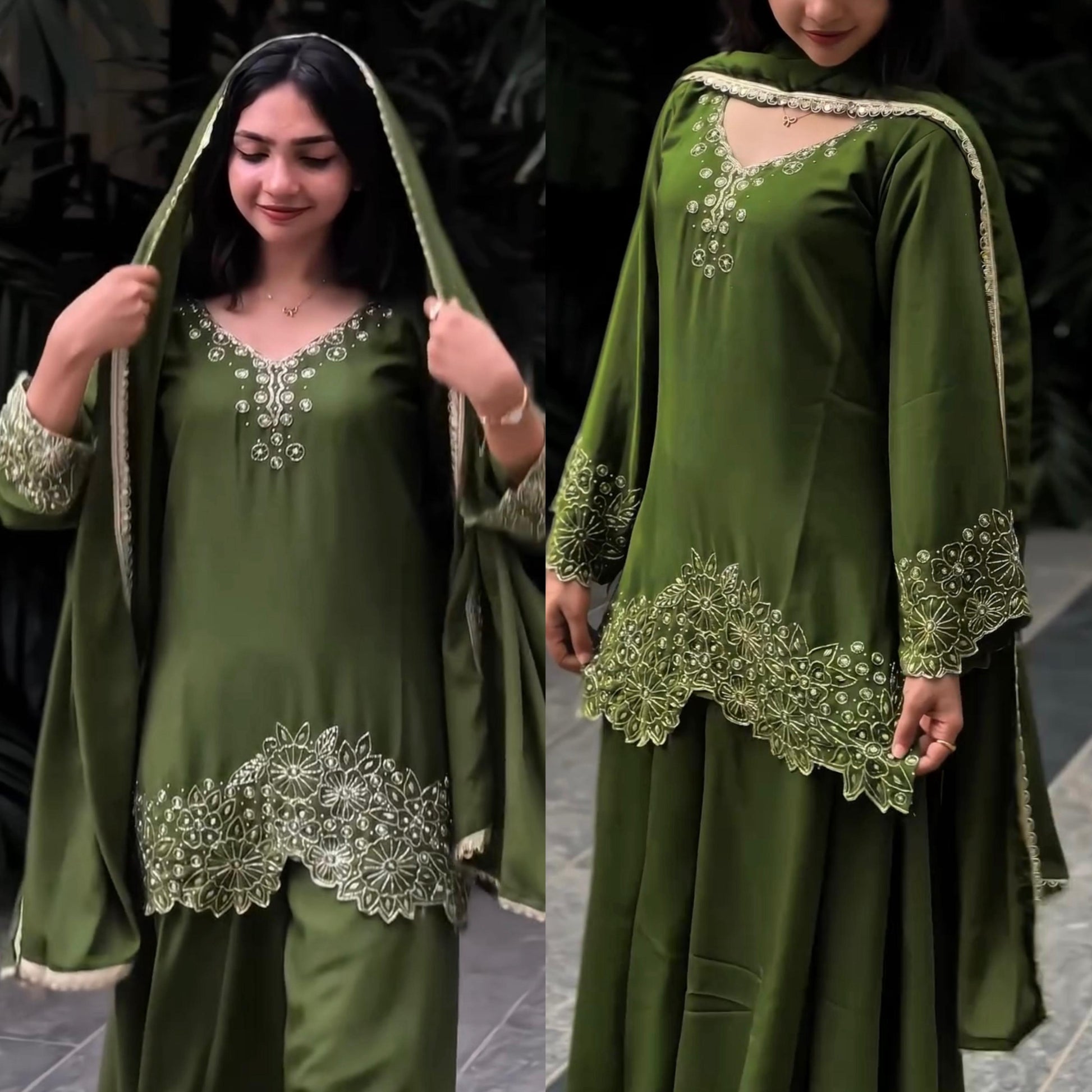 💥 Designer Faux Georgette Sharara Set ✨