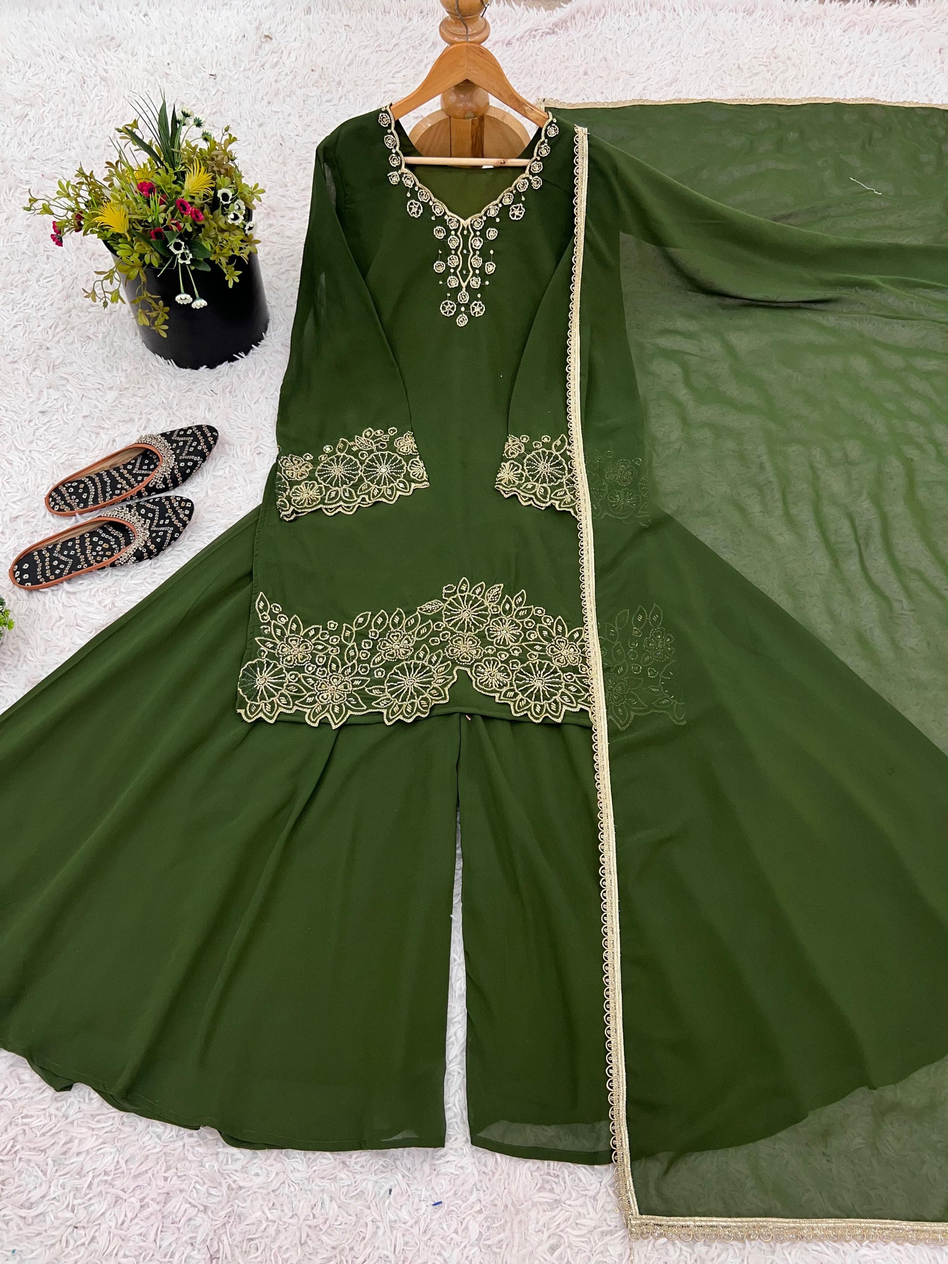 💥 Designer Faux Georgette Sharara Set ✨