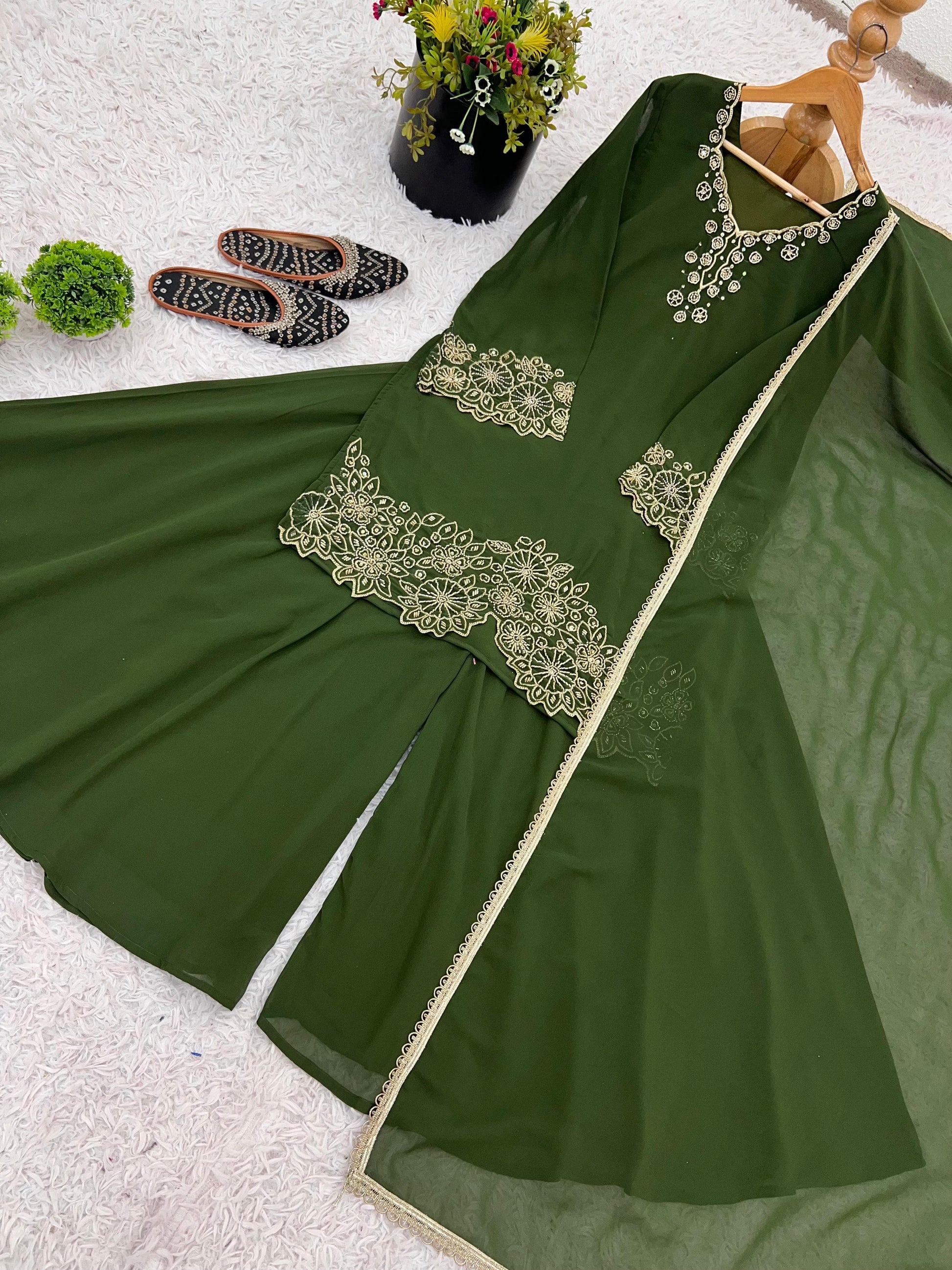 💥 Designer Faux Georgette Sharara Set ✨