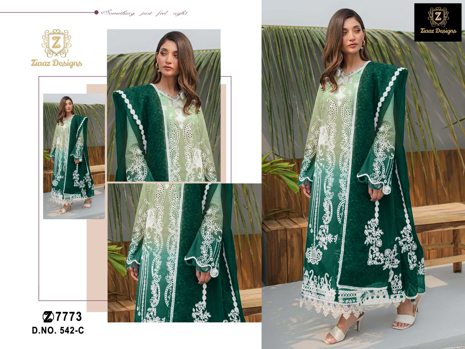 ❤️ Ziaaz Designs - Semi-Stitched Shaded Suits ✨