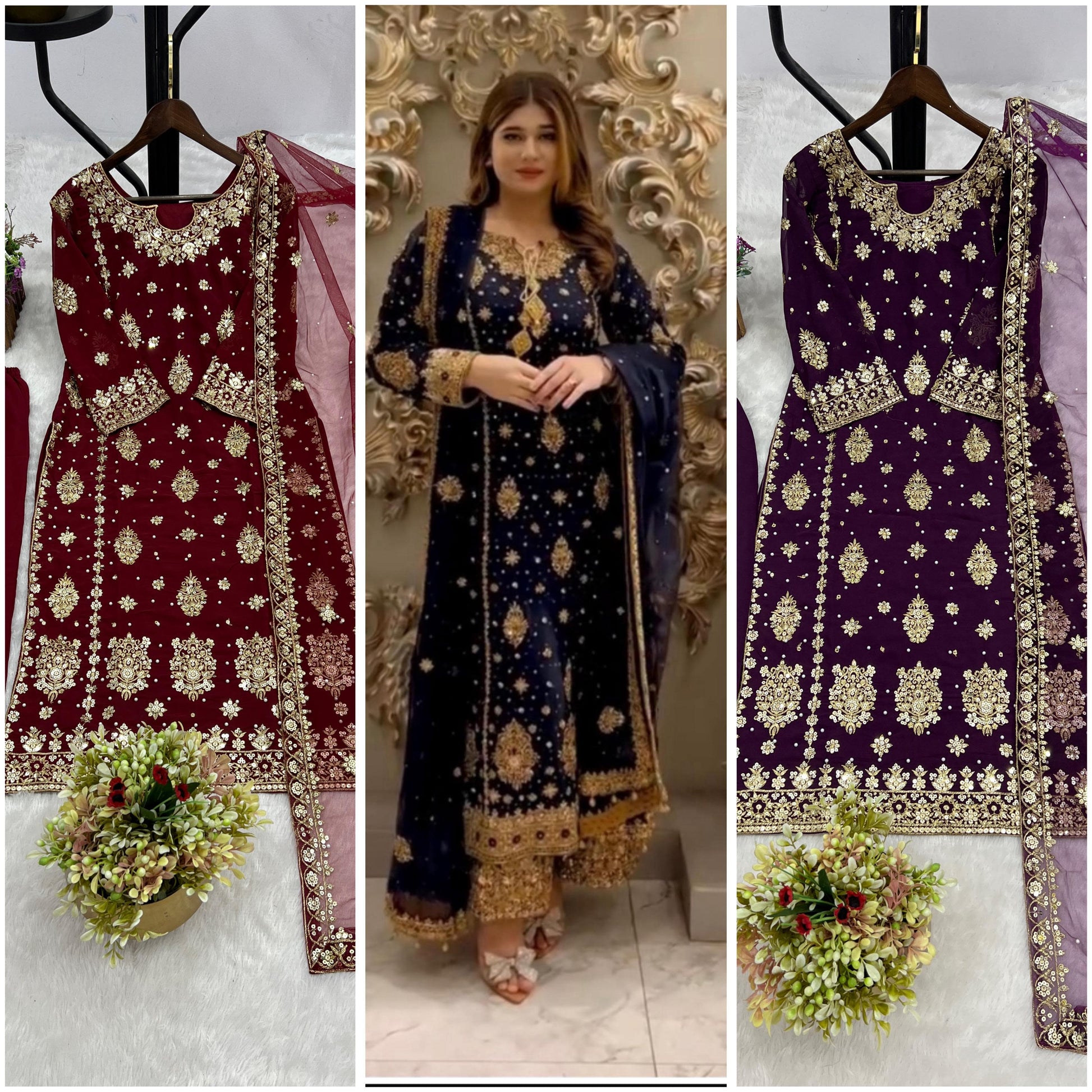 💖 Gorgeous  3 Piece Stylish Kurti Set 💖