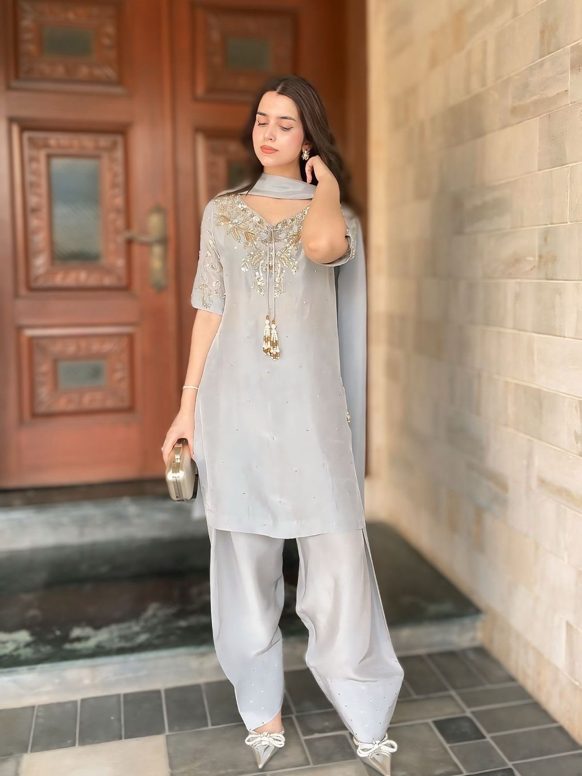 👗✨ Stunning Farshi Palazzo Set 👗✨