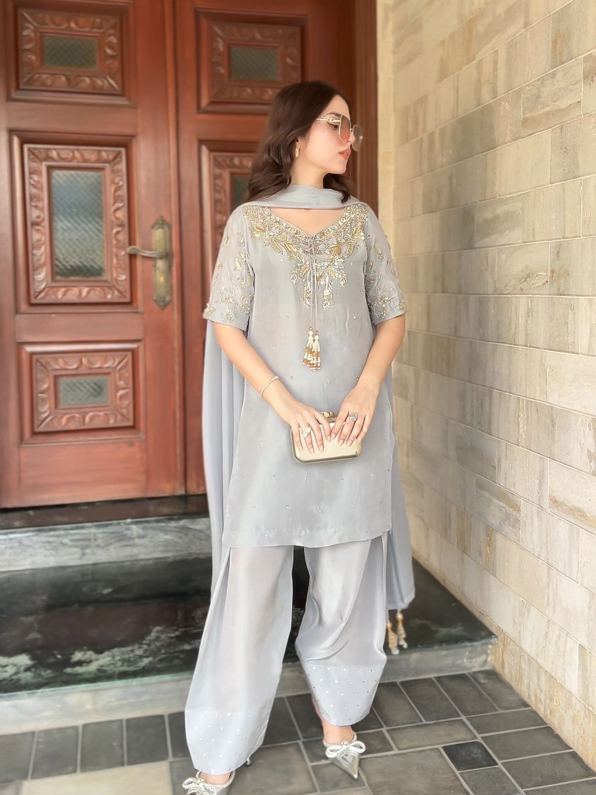 👗✨ Stunning Farshi Palazzo Set 👗✨