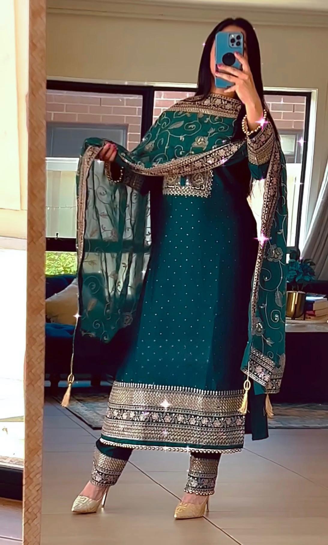 💎 Designer Long Pakistani Style Suit 💎