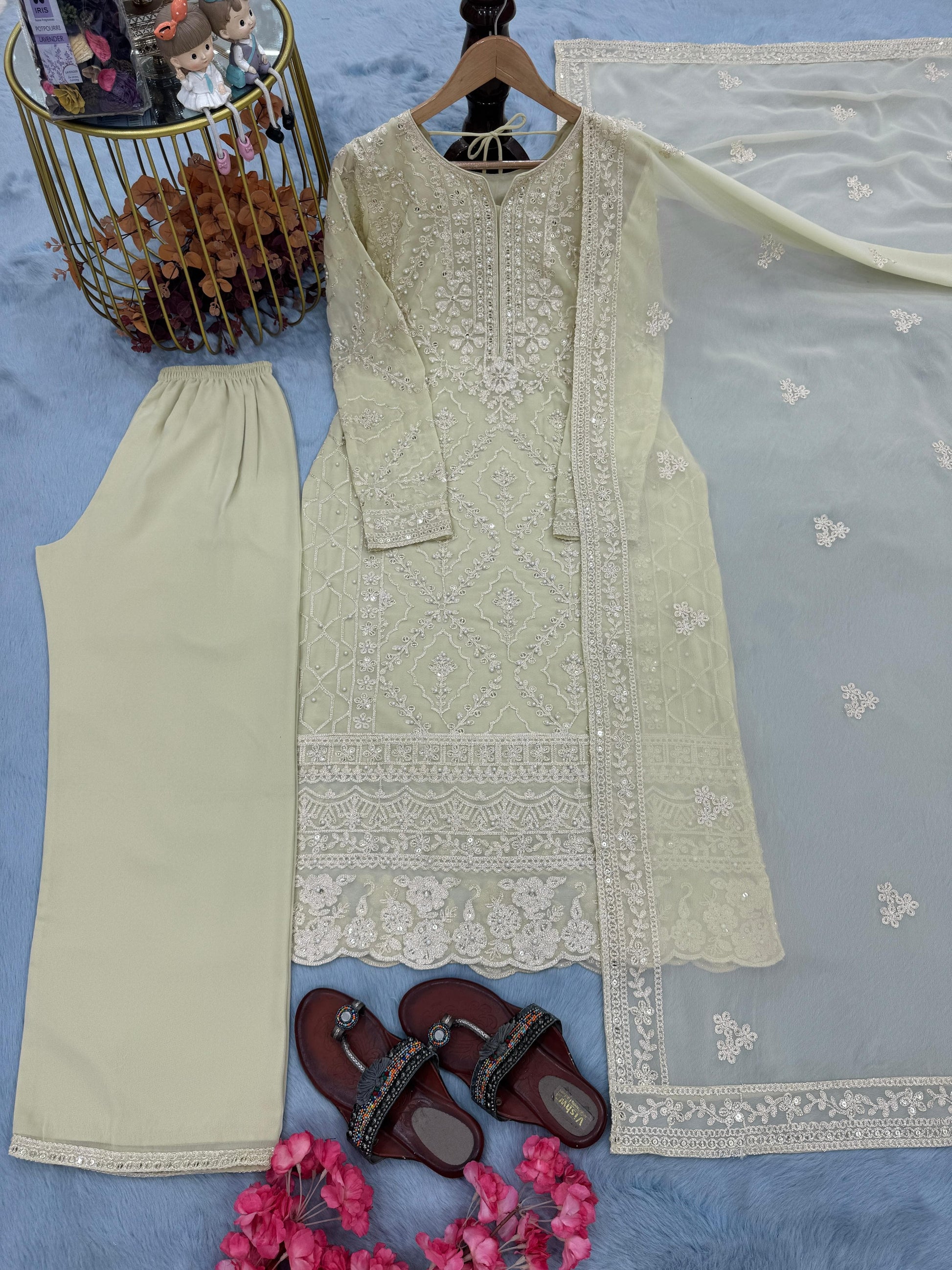 👗 Premium Designer Faux Georgette Set