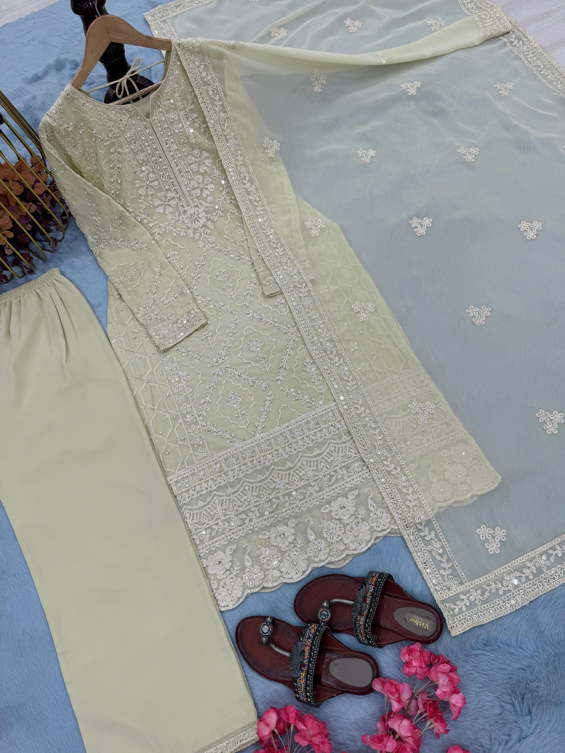 👗 Premium Designer Faux Georgette Set
