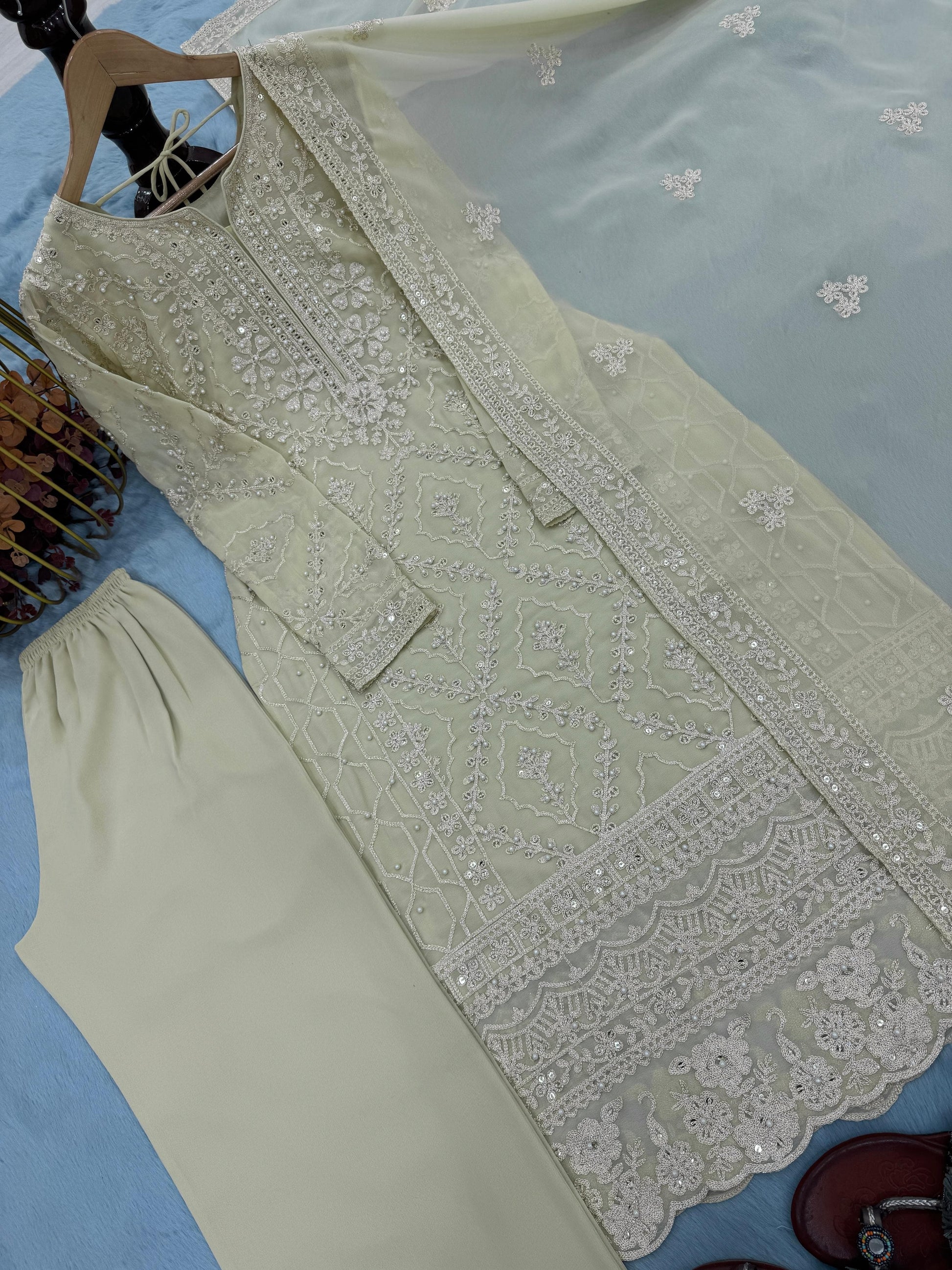 👗 Premium Designer Faux Georgette Set