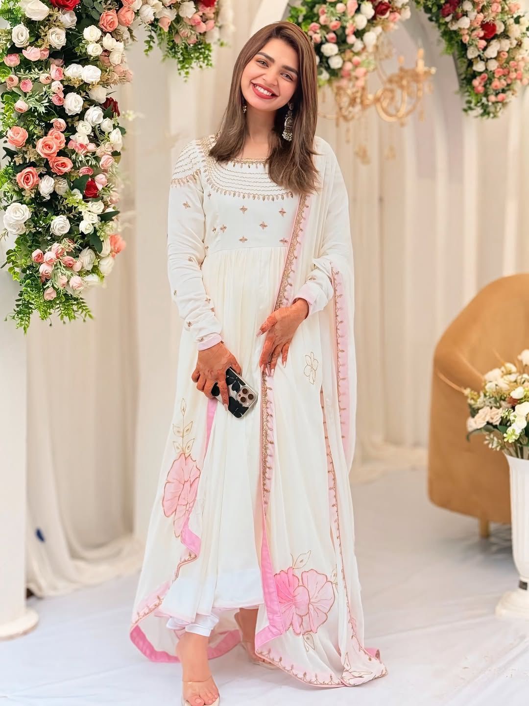 💃 Designer Full Embroidered Gown Set with Dupatta