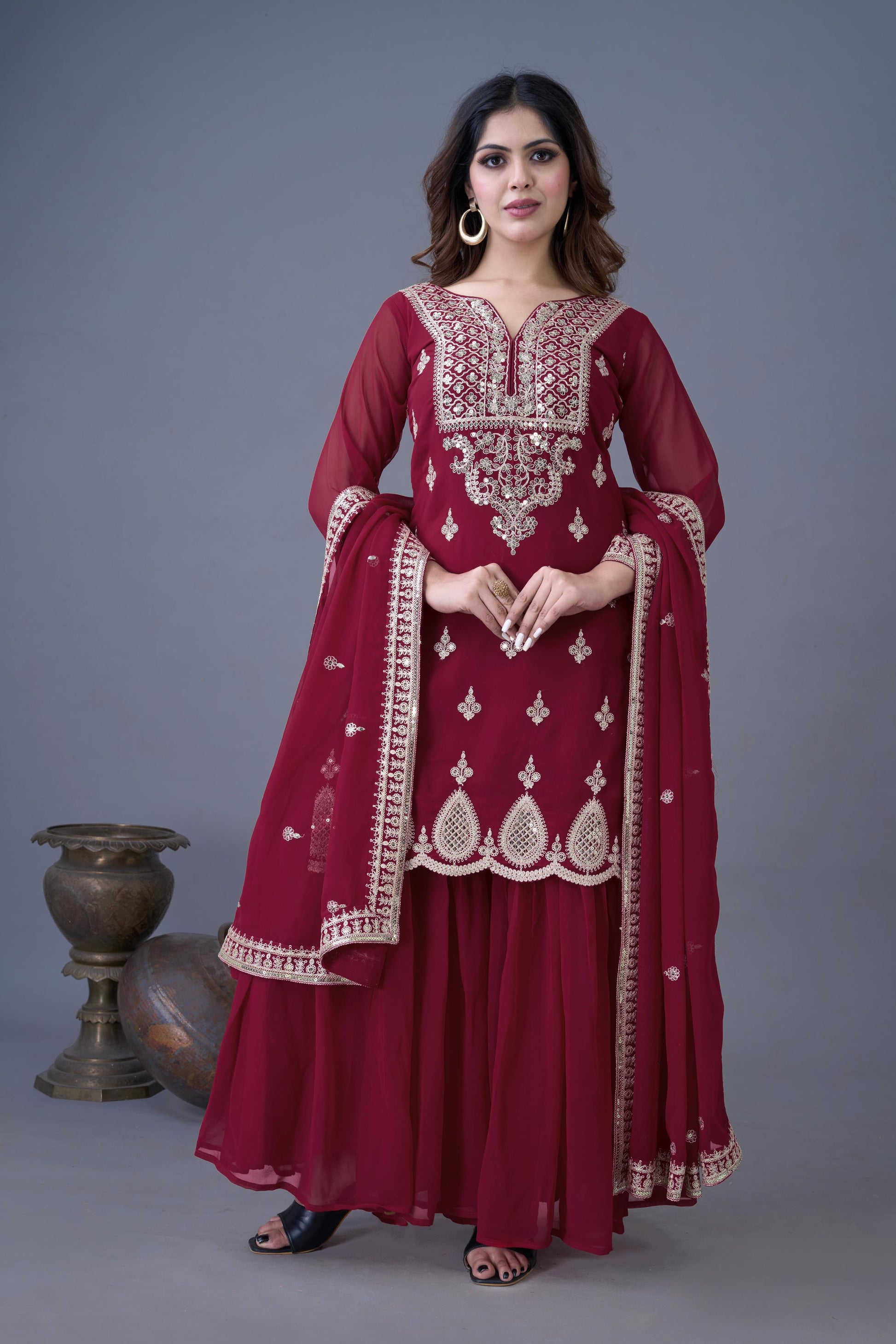 ✨ Designer Party Wear Sharara Set