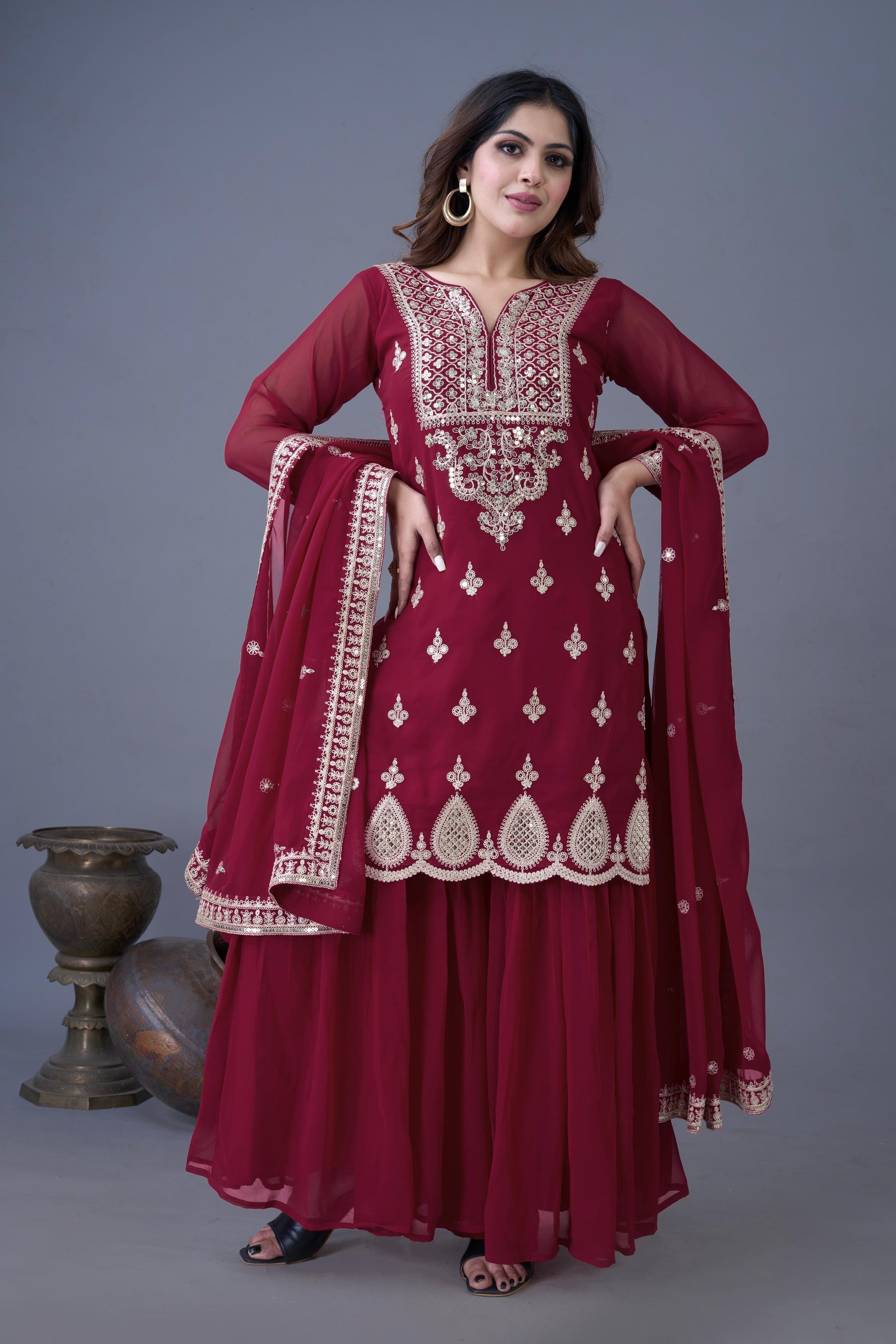 ✨ Designer Party Wear Sharara Set