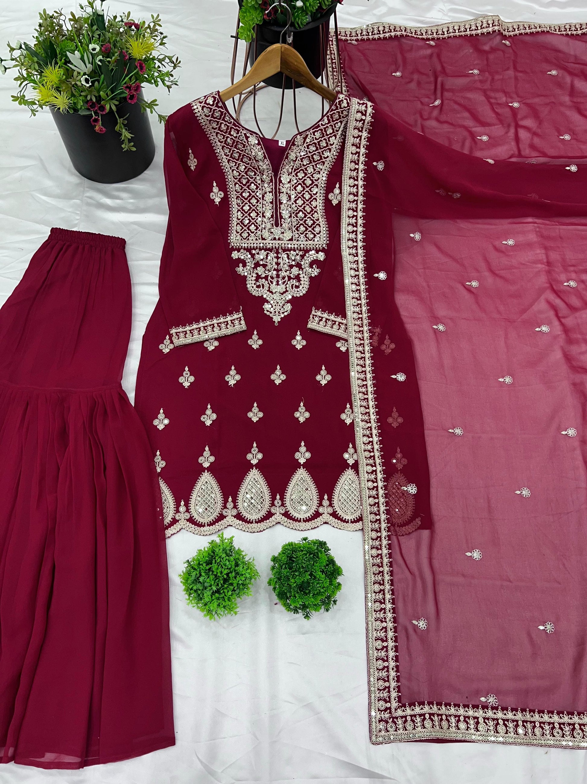 ✨ Designer Party Wear Sharara Set