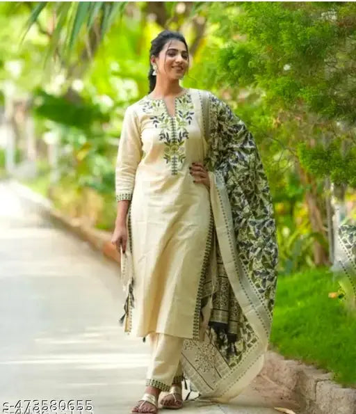 🌼 Fashion Khadi Cotton Kurta Set – Ethnic Comfort in Every Thread