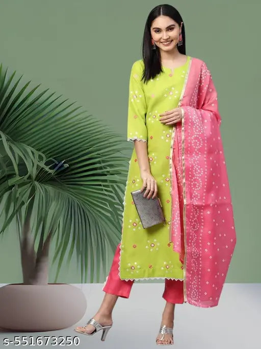 👗 Pretty Women Cotton Kurta Sets