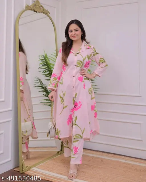 👗 Women’s Printed Comfort Kurta Palazzo Set – Style That Feels Like Home!