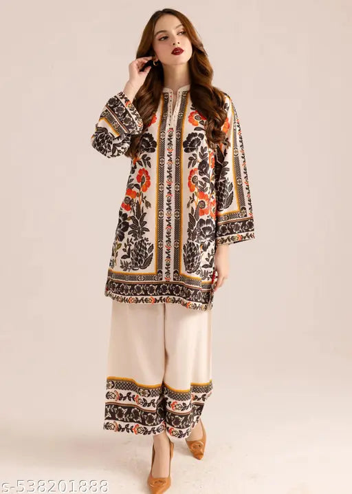 🌸 Bold & Breezy – Multi-Colour Black Kora Muslin Co-ord Set