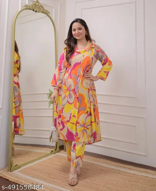 👗 Women’s Printed Comfort Kurta Palazzo Set – Style That Feels Like Home!
