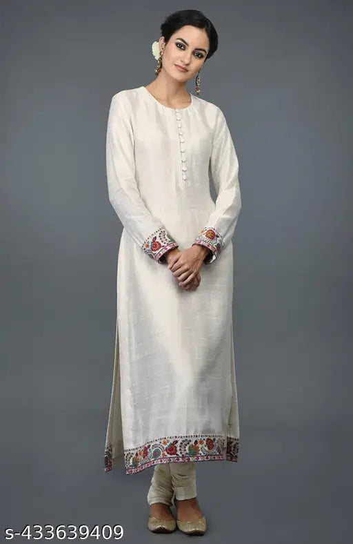🌸 Elegant Solid Viscose Kurta Set With Dupatta