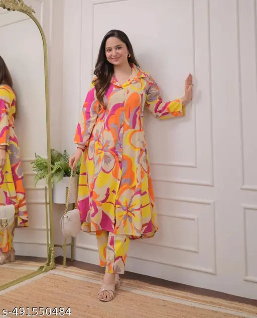 👗 Women’s Printed Comfort Kurta Palazzo Set – Style That Feels Like Home!