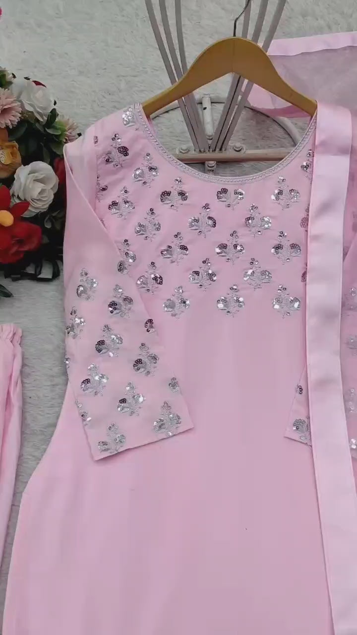🌸 Premium Crepe Satin Farshi Set 🌸