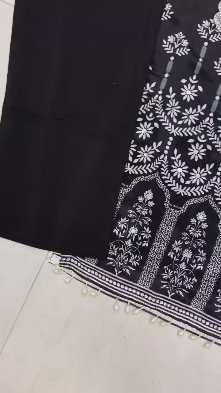 🌟 Trending Chinon Designer Set with Mirror Magic & Printed Charm ✨👗"
