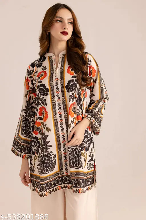 🌸 Bold & Breezy – Multi-Colour Black Kora Muslin Co-ord Set